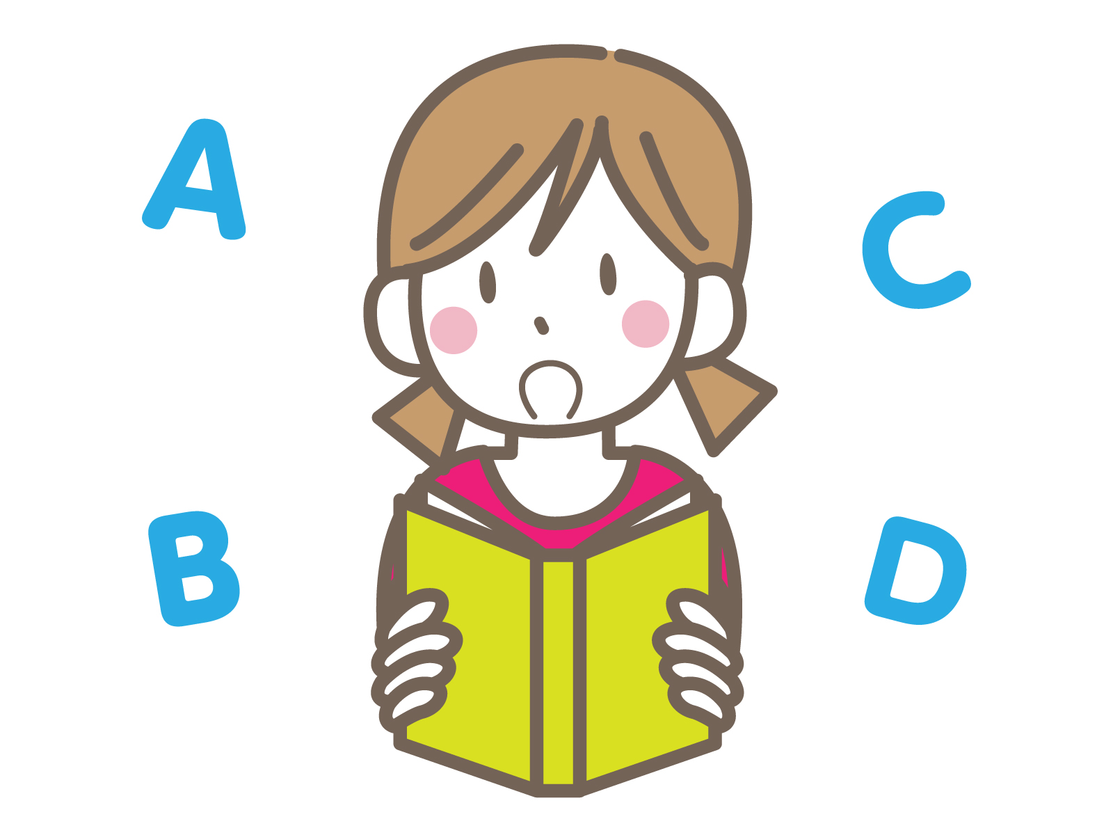 英語を話す女性のイラスト