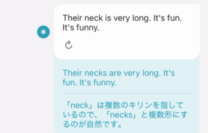 スピークAIフリートーク　フィードバック　複数形sをつける
